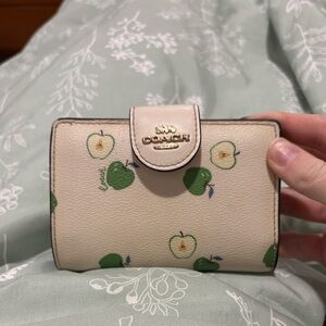 Coach Green Apple Print Wallet